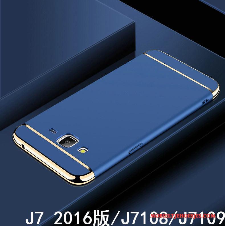 Samsung Galaxy J7 2016 Anti-fall Bescherming Blauw Hoes All Inclusive Ster Hoesje Telefoon