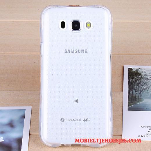 Samsung Galaxy J7 2016 Hoesje Anti-fall Zacht Siliconen Wit Ster Hoes Mobiele Telefoon