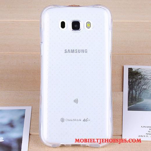 Samsung Galaxy J7 2016 Hoesje Anti-fall Zacht Siliconen Wit Ster Hoes Mobiele Telefoon