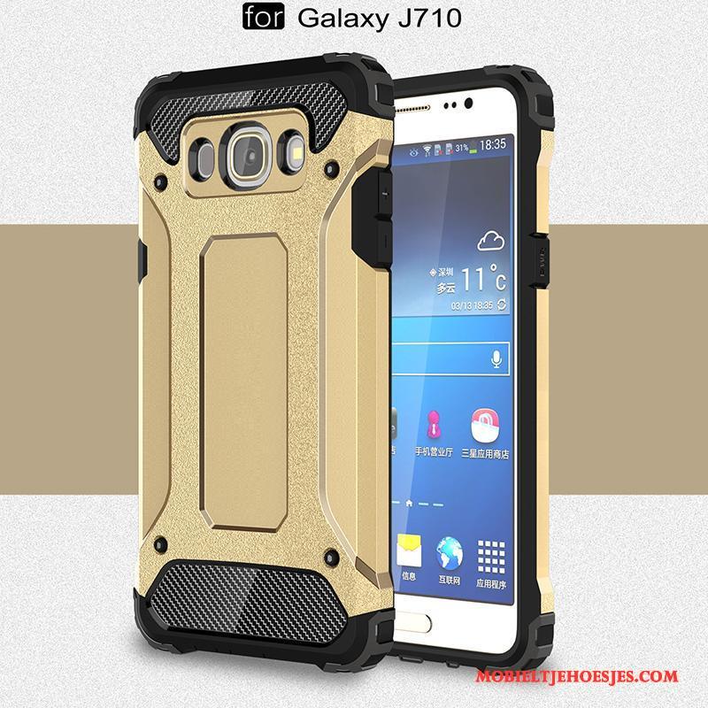 Samsung Galaxy J7 2016 Trend Siliconen Bescherming Hoesje Telefoon Zwart Zacht Anti-fall