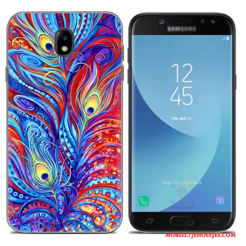 Samsung Galaxy J7 2017 Hoesje Europa Telefoon Siliconen Geschilderd Scheppend Goud