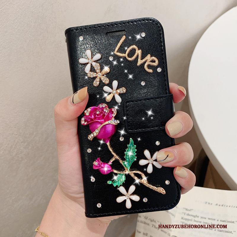 Samsung Galaxy M20 Strass Luxe Bescherming Scheppend Mode Blauw Hoesje