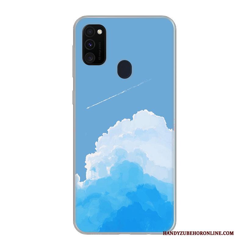 Samsung Galaxy M30s Hoesje Telefoon Ster Bescherming Mini Vers Trend Blauw