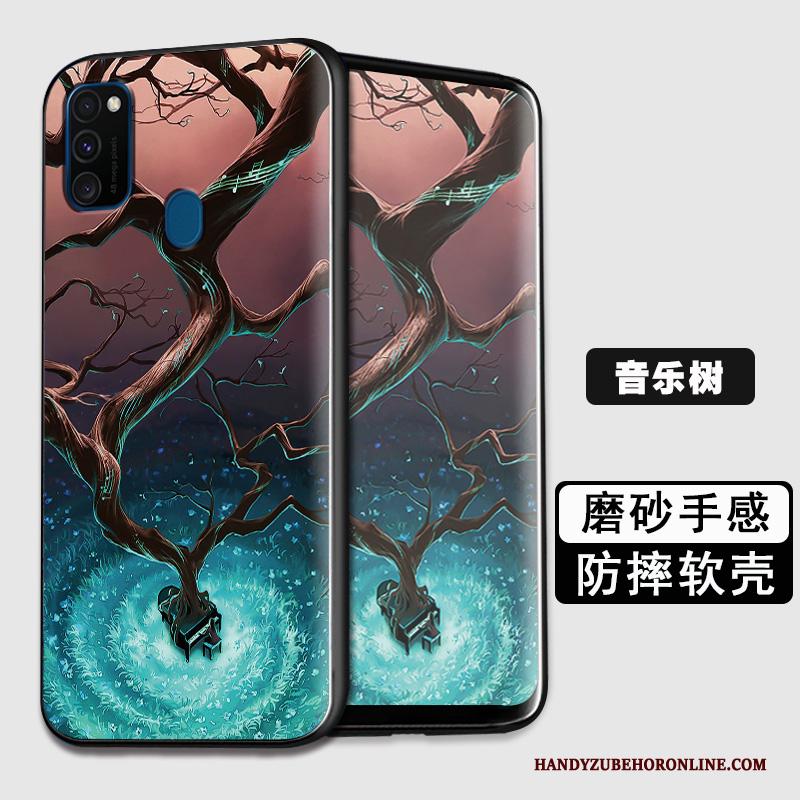 Samsung Galaxy M30s Ster Hoes Hoesje Telefoon Scheppend Zacht Zwart Bescherming