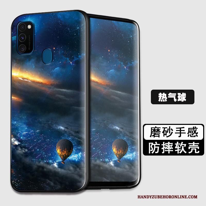 Samsung Galaxy M30s Ster Hoes Hoesje Telefoon Scheppend Zacht Zwart Bescherming