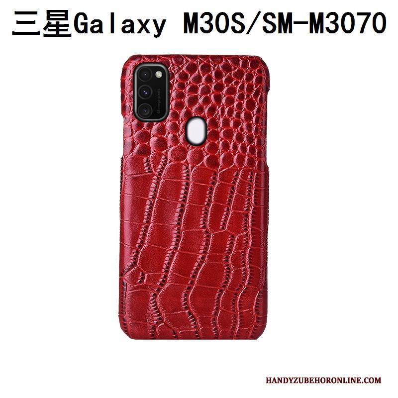 Samsung Galaxy M30s Vogel Luxe Achterklep Pas Anti-fall Mode Hoesje Telefoon