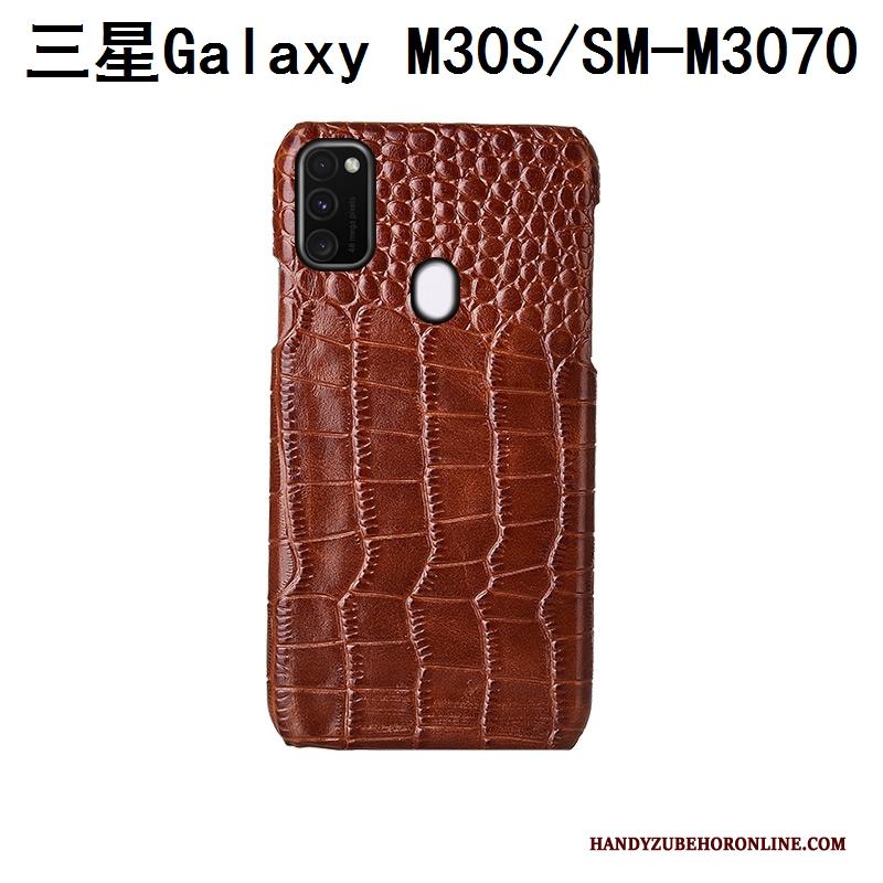 Samsung Galaxy M30s Vogel Luxe Achterklep Pas Anti-fall Mode Hoesje Telefoon