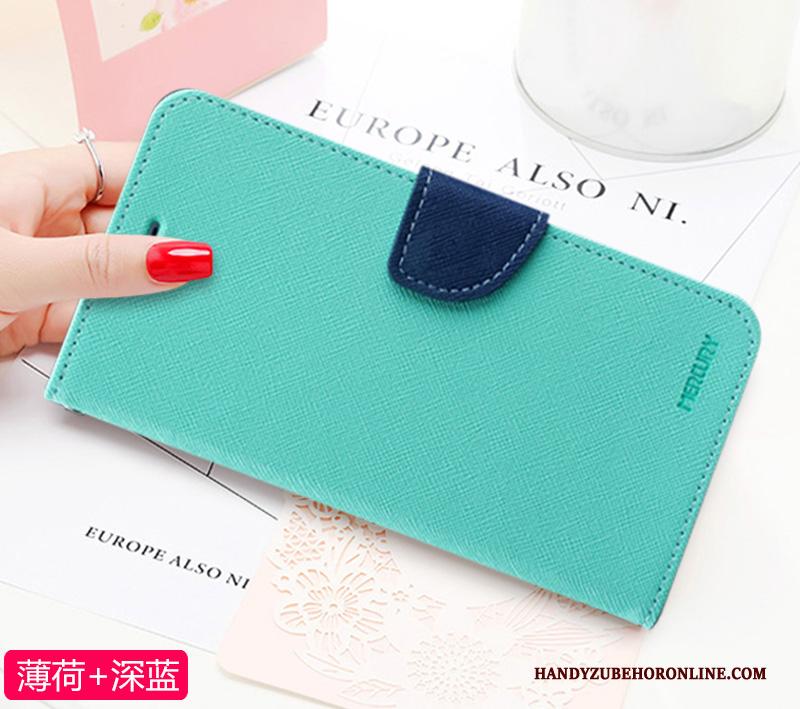 Samsung Galaxy Note 10 Anti-fall Folio Ster Blauw Hoesje Telefoon Bescherming Leren Etui