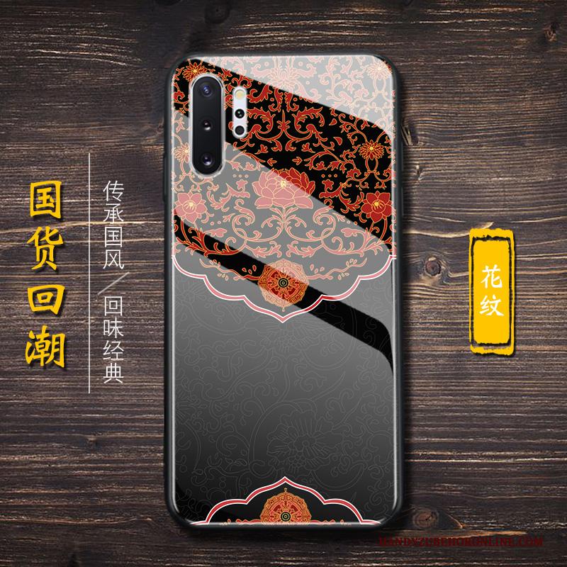 Samsung Galaxy Note 10+ Bescherming Trend Wit Anti-fall Ster Trendy Merk Hoesje Telefoon