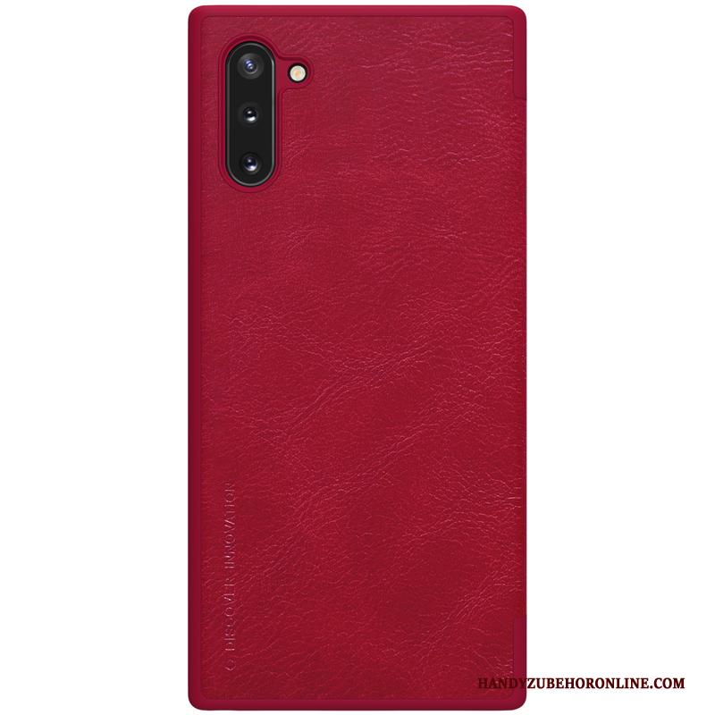 Samsung Galaxy Note 10 Hoes Folio Ster Hoesje Telefoon Bescherming Leren Etui Bedrijf