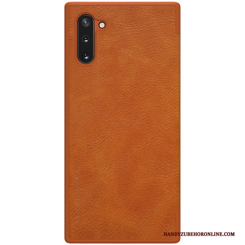 Samsung Galaxy Note 10 Hoes Folio Ster Hoesje Telefoon Bescherming Leren Etui Bedrijf