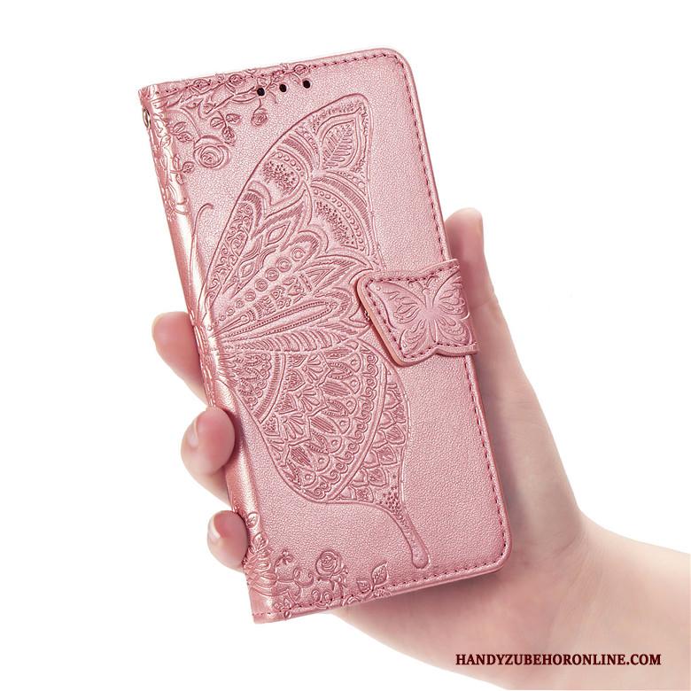 Samsung Galaxy Note 10 Hoesje Clamshell Roze Bescherming Zacht Leren Etui Anti-fall Ster