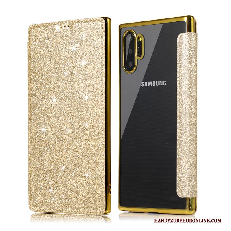 Samsung Galaxy Note 10+ Hoesje Ster Hoes Zwart Mobiele Telefoon