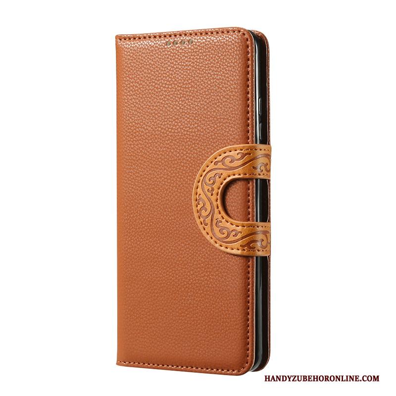 Samsung Galaxy Note 10 Hoesje Ster Vintage Ondersteuning Leren Etui Mobiele Telefoon Zwart Chinese Stijl