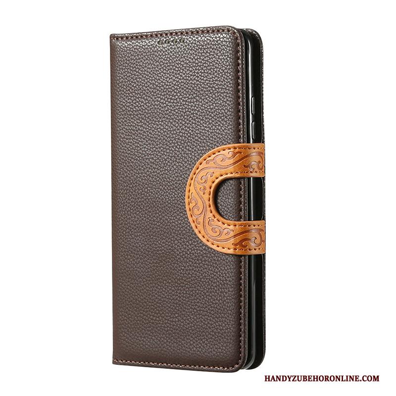 Samsung Galaxy Note 10 Hoesje Ster Vintage Ondersteuning Leren Etui Mobiele Telefoon Zwart Chinese Stijl