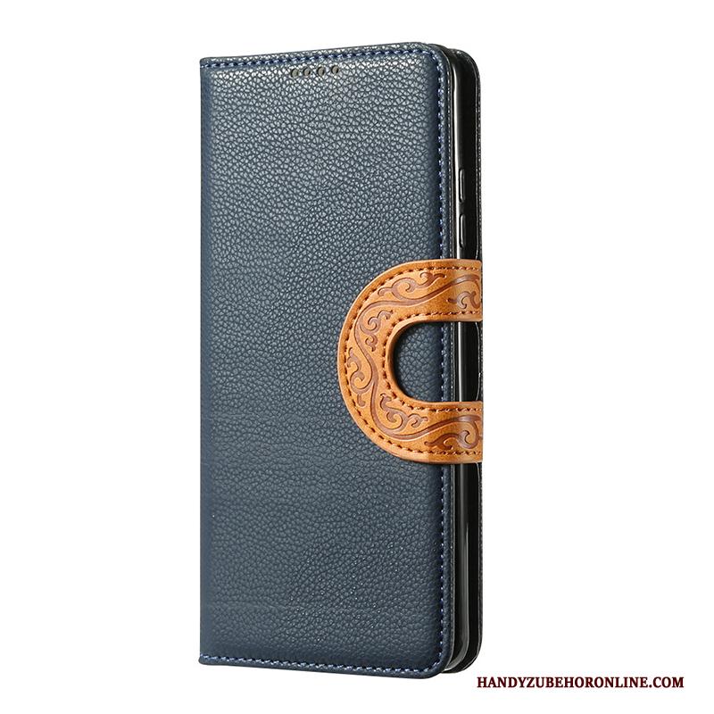 Samsung Galaxy Note 10 Hoesje Ster Vintage Ondersteuning Leren Etui Mobiele Telefoon Zwart Chinese Stijl