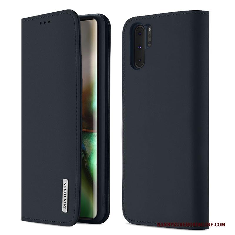 Samsung Galaxy Note 10+ Hoesje Telefoon Ster Leren Etui Rood