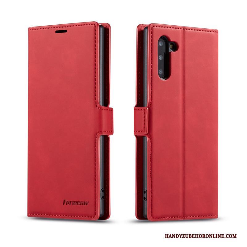 Samsung Galaxy Note 10 Kaart Hoesje Telefoon Ster Leren Etui Blauw Folio