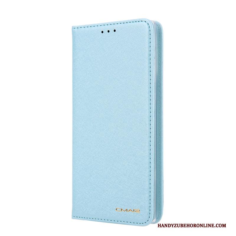 Samsung Galaxy Note 10+ Leren Etui Hoesje Telefoon Kaart Ster Blauw Folio