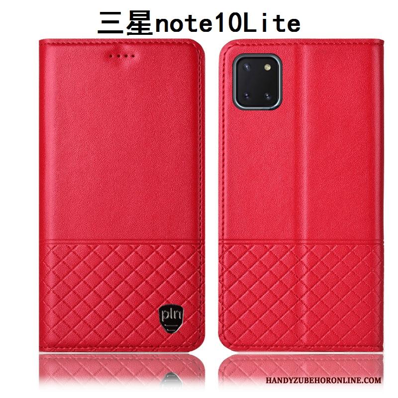 Samsung Galaxy Note 10 Lite Bescherming Hoesje Telefoon All Inclusive Folio Ster Anti-fall Leren Etui