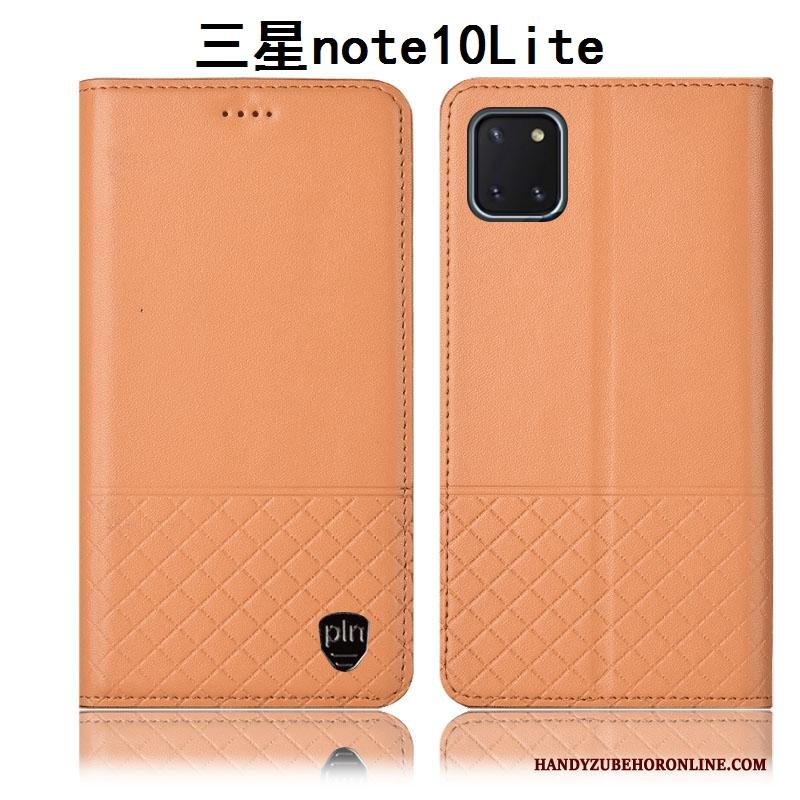 Samsung Galaxy Note 10 Lite Bescherming Hoesje Telefoon All Inclusive Folio Ster Anti-fall Leren Etui