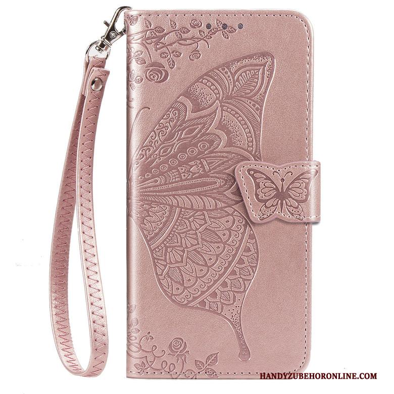 Samsung Galaxy Note 10 Lite Bloemen Hoesje Telefoon Clamshell Ster Leren Etui Roze Bescherming