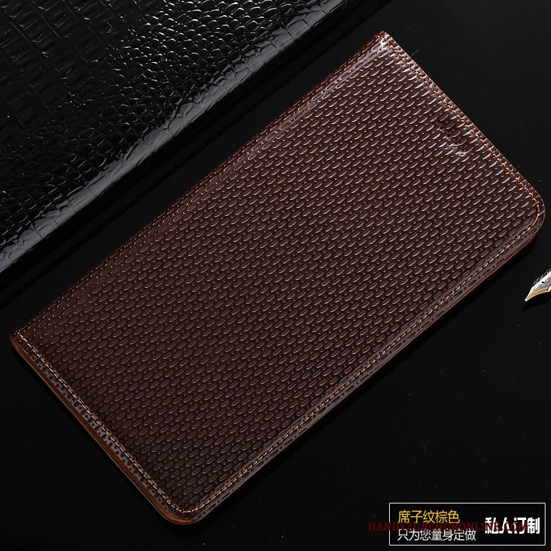 Samsung Galaxy Note 10 Lite Hoesje Leren Etui Bescherming Hoes Ster Anti-fall Bruin Patroon