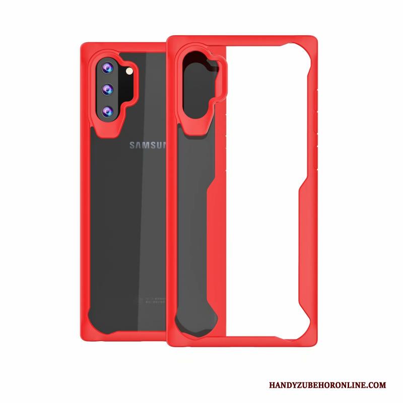 Samsung Galaxy Note 10+ Rood Hoes Bescherming Ster Anti-fall Hoesje Telefoon