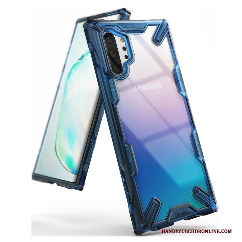 Samsung Galaxy Note 10+ Scheppend Hoesje Telefoon Doorzichtig Bescherming Blauw Persoonlijk Ster