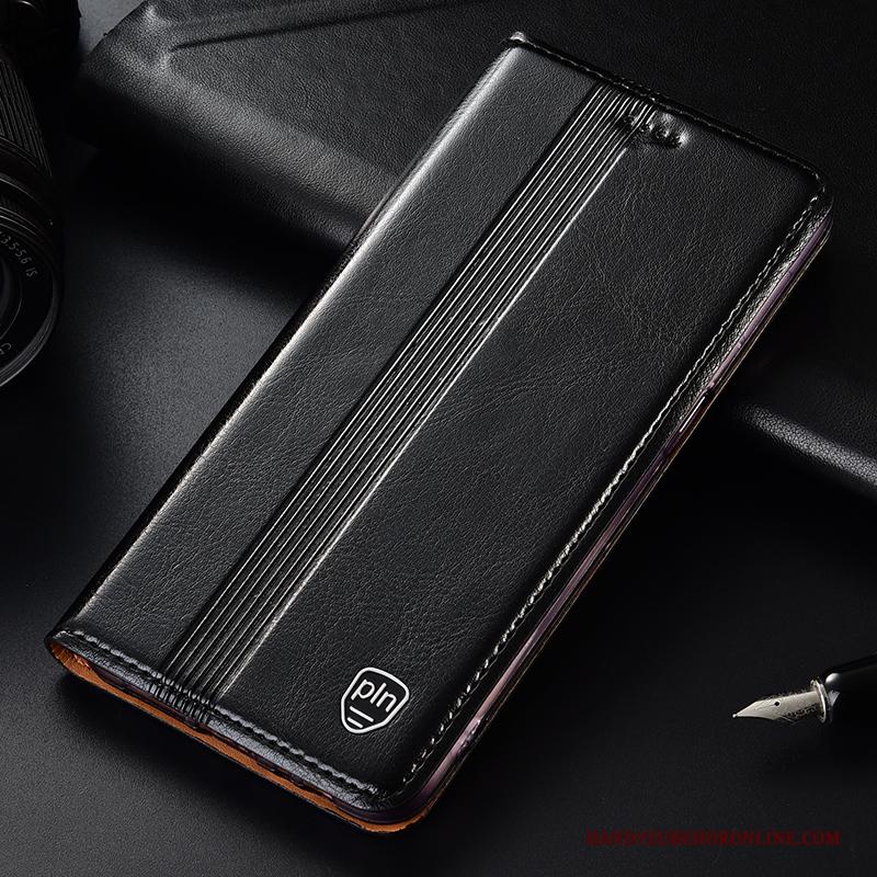 Samsung Galaxy Note 10 Ster Folio Hoesje Telefoon Zwart Leren Etui Bescherming Anti-fall