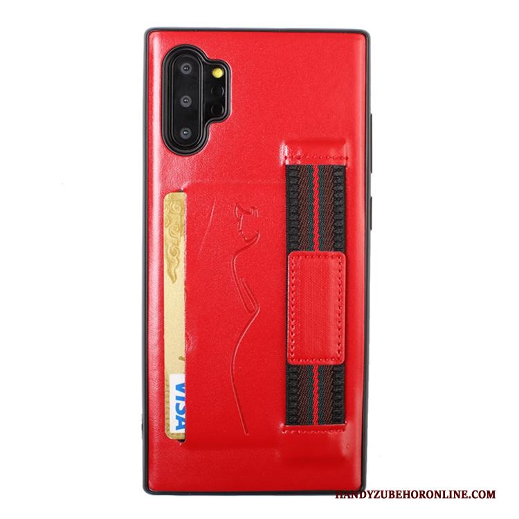 Samsung Galaxy Note 10+ Zacht Rood Ster Hoesje Telefoon Kaart