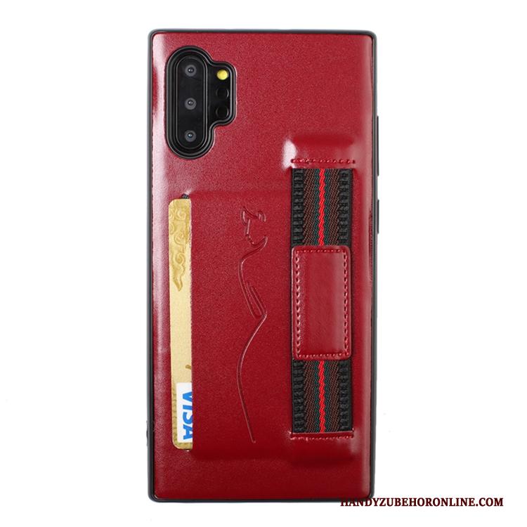 Samsung Galaxy Note 10+ Zacht Rood Ster Hoesje Telefoon Kaart