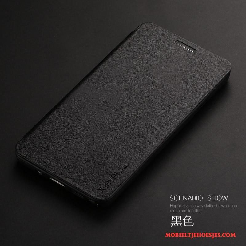 Samsung Galaxy Note 3 All Inclusive Hoesje Telefoon Clamshell Leren Etui Bescherming Dun Wit