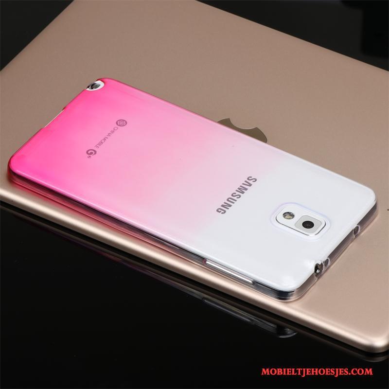 Samsung Galaxy Note 3 Doorzichtig Hoesje Telefoon Purper Bescherming Siliconen Ster Lichte En Dun