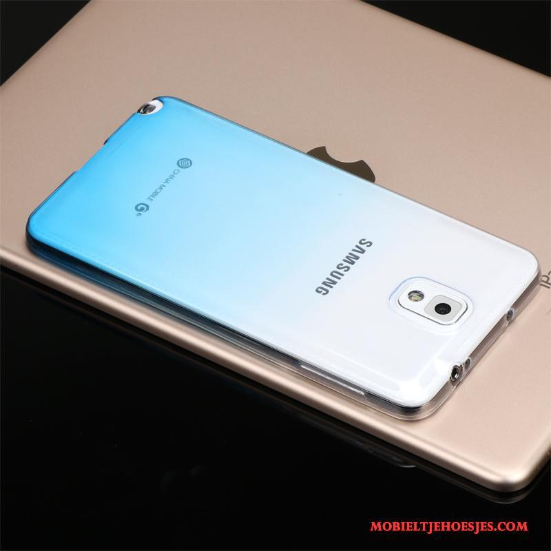 Samsung Galaxy Note 3 Doorzichtig Hoesje Telefoon Purper Bescherming Siliconen Ster Lichte En Dun