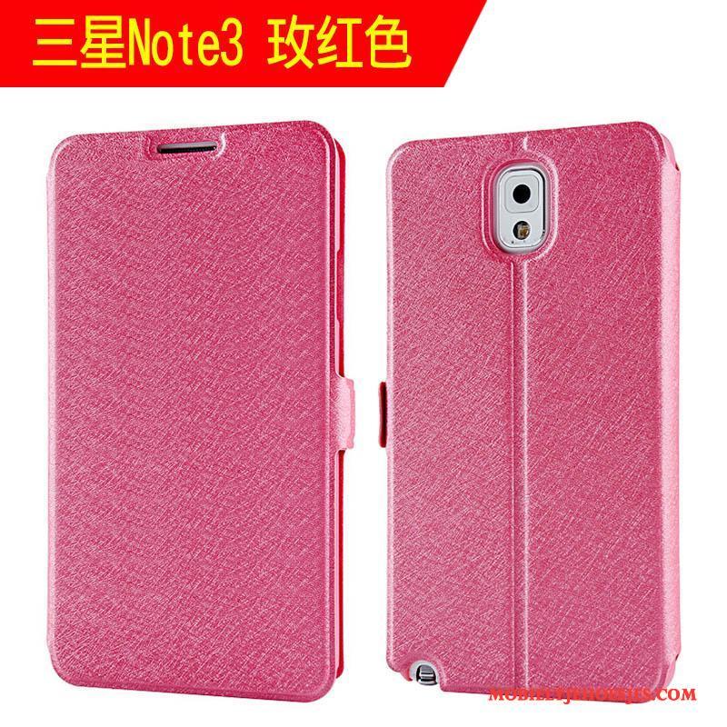Samsung Galaxy Note 3 Hoes All Inclusive Trend Anti-fall Hoesje Telefoon Roze Clamshell