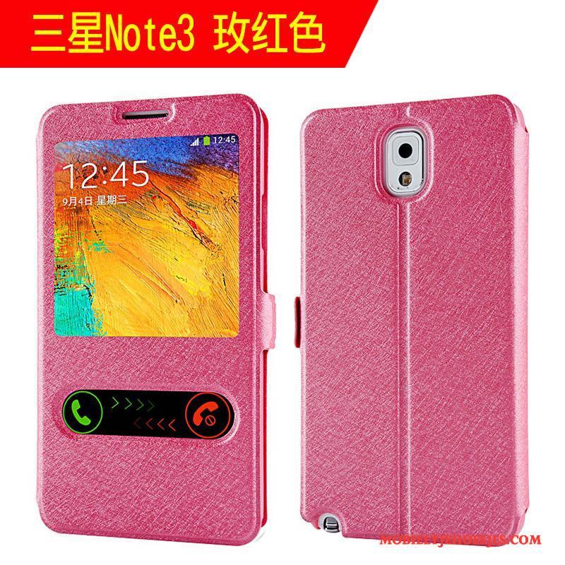 Samsung Galaxy Note 3 Hoes All Inclusive Trend Anti-fall Hoesje Telefoon Roze Clamshell