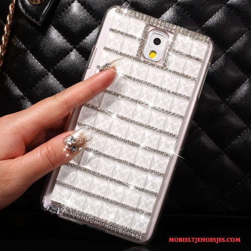 Samsung Galaxy Note 3 Hoes Hoesje Telefoon Ster Bescherming Met Strass Blauw