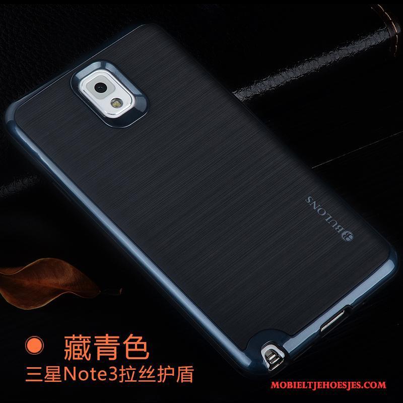 Samsung Galaxy Note 3 Hoes Omlijsting Bescherming Hoesje Telefoon Achterklep Goud Eenvoudige