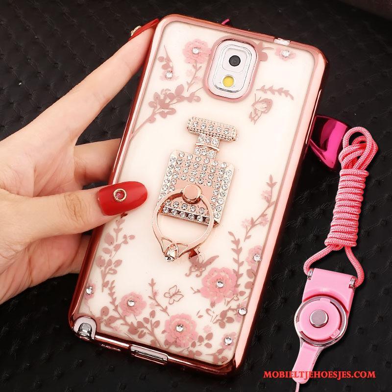 Samsung Galaxy Note 3 Hoes Ring Hoesje Telefoon Rose Goud Bescherming Ster