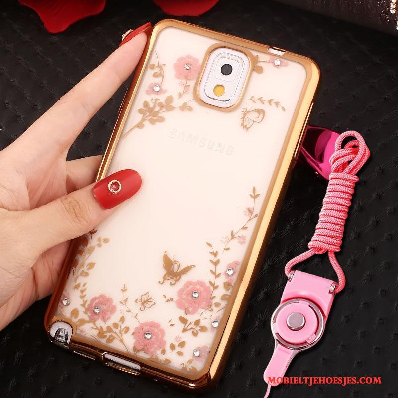 Samsung Galaxy Note 3 Hoes Ring Hoesje Telefoon Rose Goud Bescherming Ster