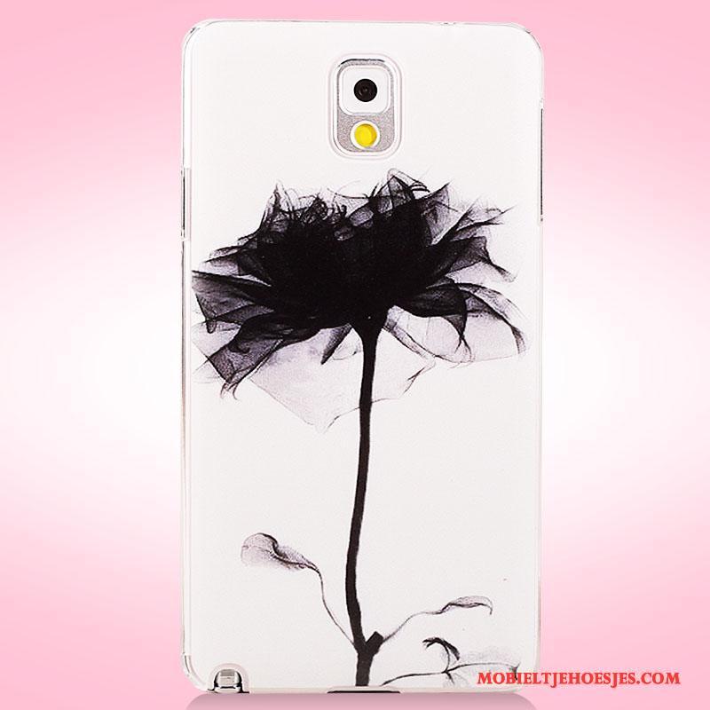 Samsung Galaxy Note 3 Hoesje Telefoon Geschilderd Purper Bloemen Ster Bescherming Anti-fall