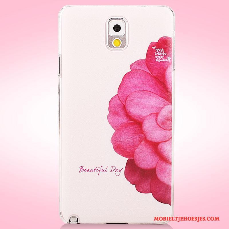 Samsung Galaxy Note 3 Hoesje Telefoon Geschilderd Purper Bloemen Ster Bescherming Anti-fall