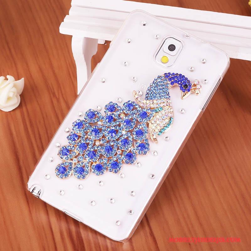 Samsung Galaxy Note 3 Hoesje Telefoon Ster Met Strass Trend Bescherming Purper