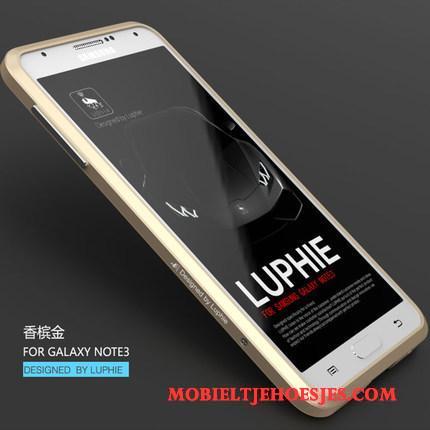 Samsung Galaxy Note 3 Purper Omlijsting Ster Hoesje Telefoon Metaal Bescherming