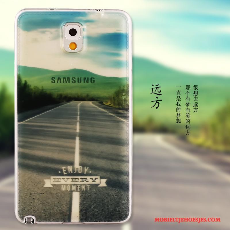 Samsung Galaxy Note 3 Ster Groen Hoesje Siliconen Telefoon