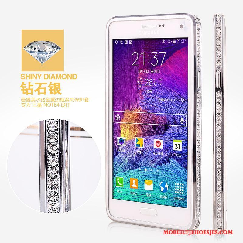 Samsung Galaxy Note 4 Bescherming Hoes Ster Goud Hoesje Telefoon Omlijsting Trend