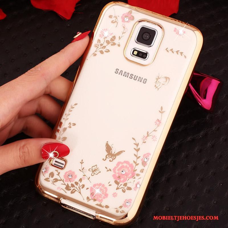 Samsung Galaxy Note 4 Blauw Mobiele Telefoon Met Strass Ring Bescherming Ster Hoesje