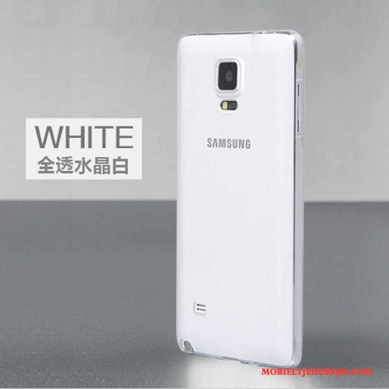 Samsung Galaxy Note 4 Doorzichtig Siliconen Bescherming Anti-fall Roze Hoesje Telefoon Zacht
