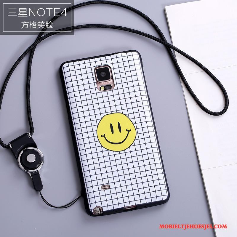 Samsung Galaxy Note 4 Hoesje Anti-fall Spotprent Bescherming Hoes Siliconen Scheppend Hanger